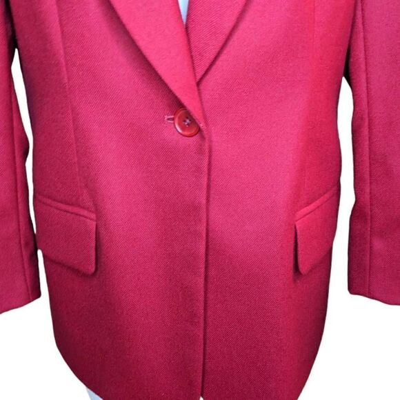 Pendleton Red Blazer Vintage Women's Size 6 Petite 100% Virgin Wool Career Work - Picture 5 of 14